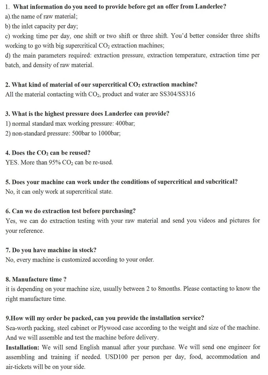 product-1-1 FAQ of subcritical CO2 extraction device